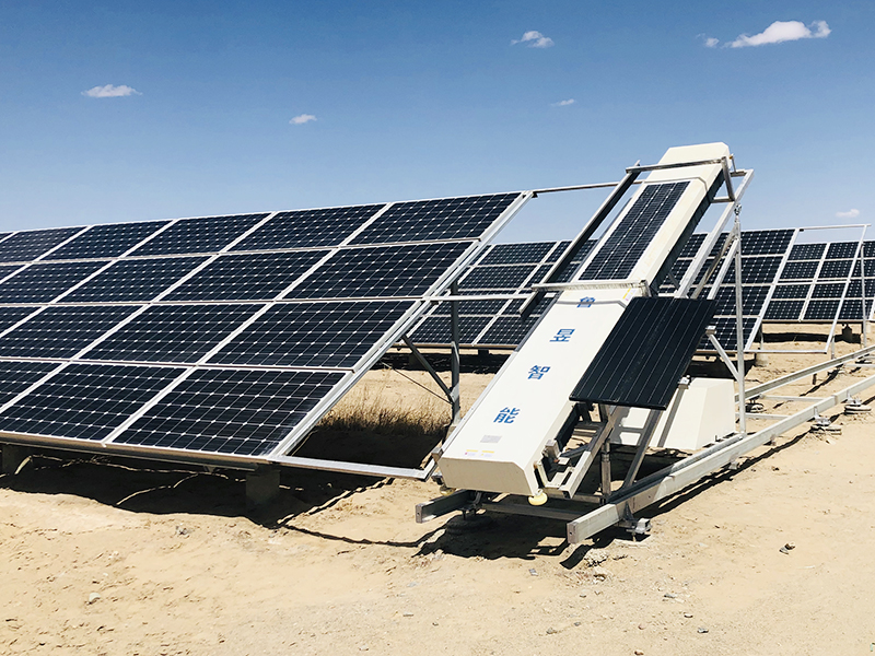 Ground single row row row changing robot